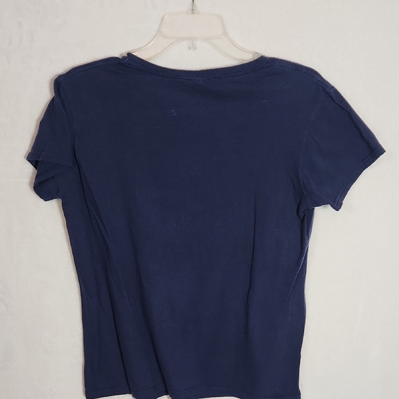 Anvil navy blue short sleeve t-shirt - size L. "Life is better with chickens" - Picture 6 of 10